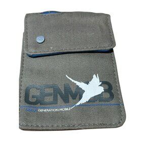 Golla Genmob Gray Fabric Mobile Pouch With Closure & Logo Design. Cell phone
